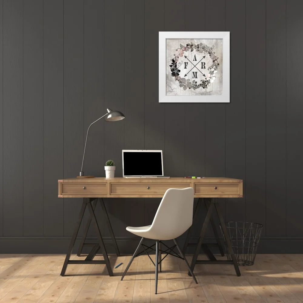 26x26 White Wood Framed Museum Art Print P6763