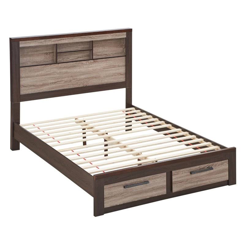 King Bed in Gray and Brown Z877