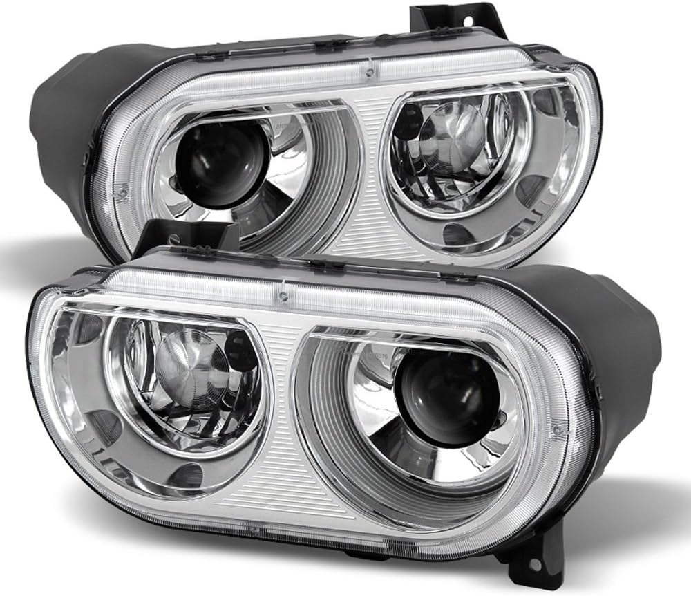 2008-2014 Challenger Headlights Headlamps Replacement HID Model Driver Passenger Side Set U987561