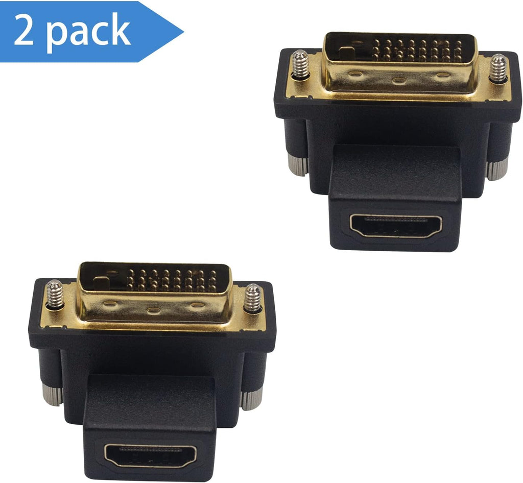 HDMI to DVI Adapter 90 Degree Angled 2pack Z563445