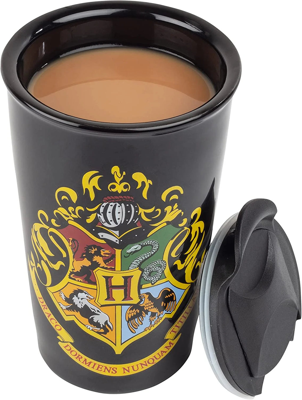 Black Ceramic Travel Mug O242