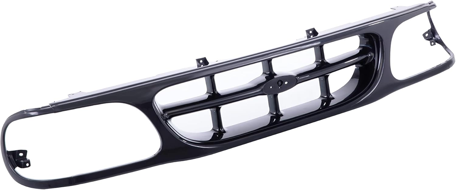 Front Black Shell Grille Assembly Grill And Insert With Emblem Provision For Ford Explorer 1995-2001 O621331
