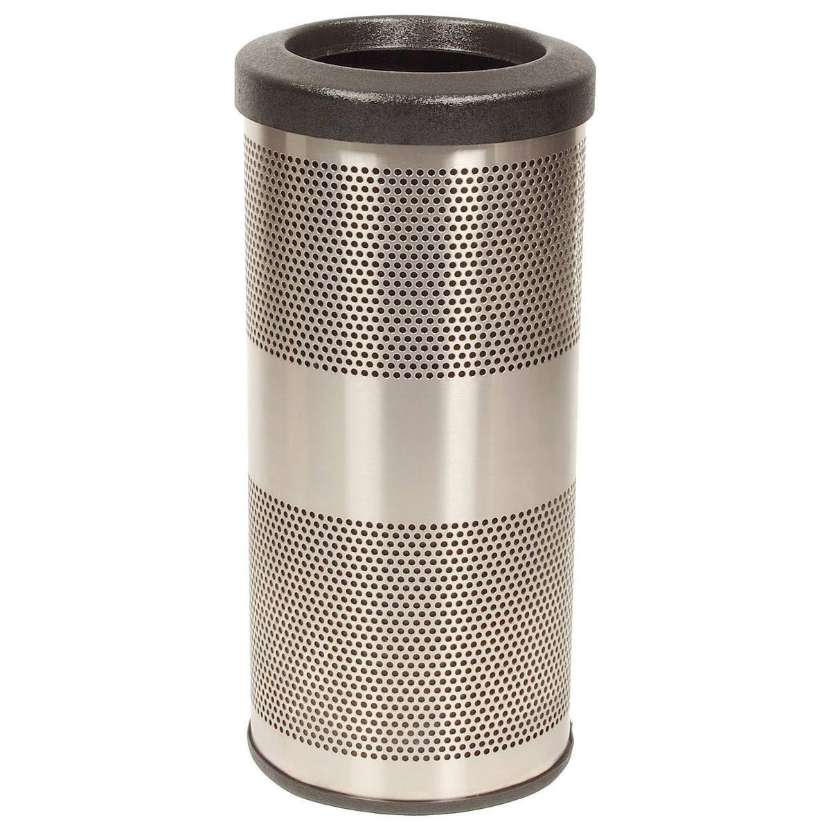 Perforated Metal 10 Gallon Steel Trash Can Y674180