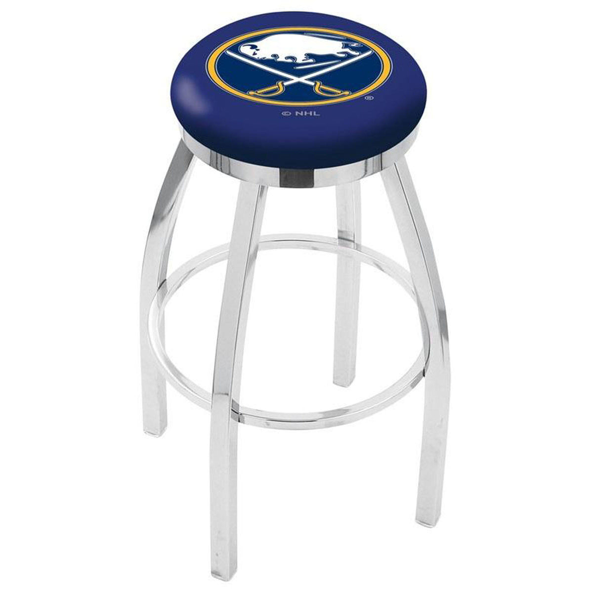 Chrome Swivel Bar Stool with Accent Ring T714