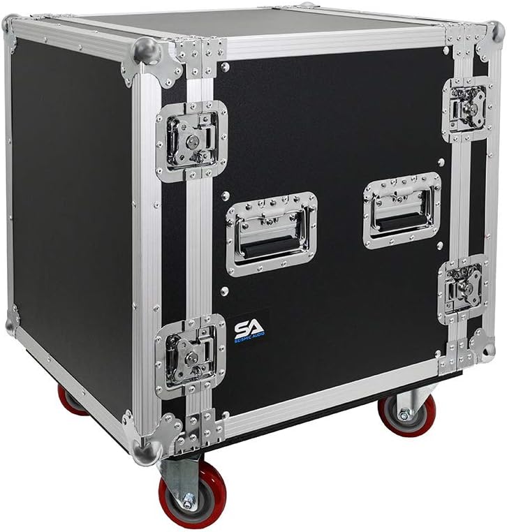 12U Pro Audio DJ Road Rack Case with Casters O69560