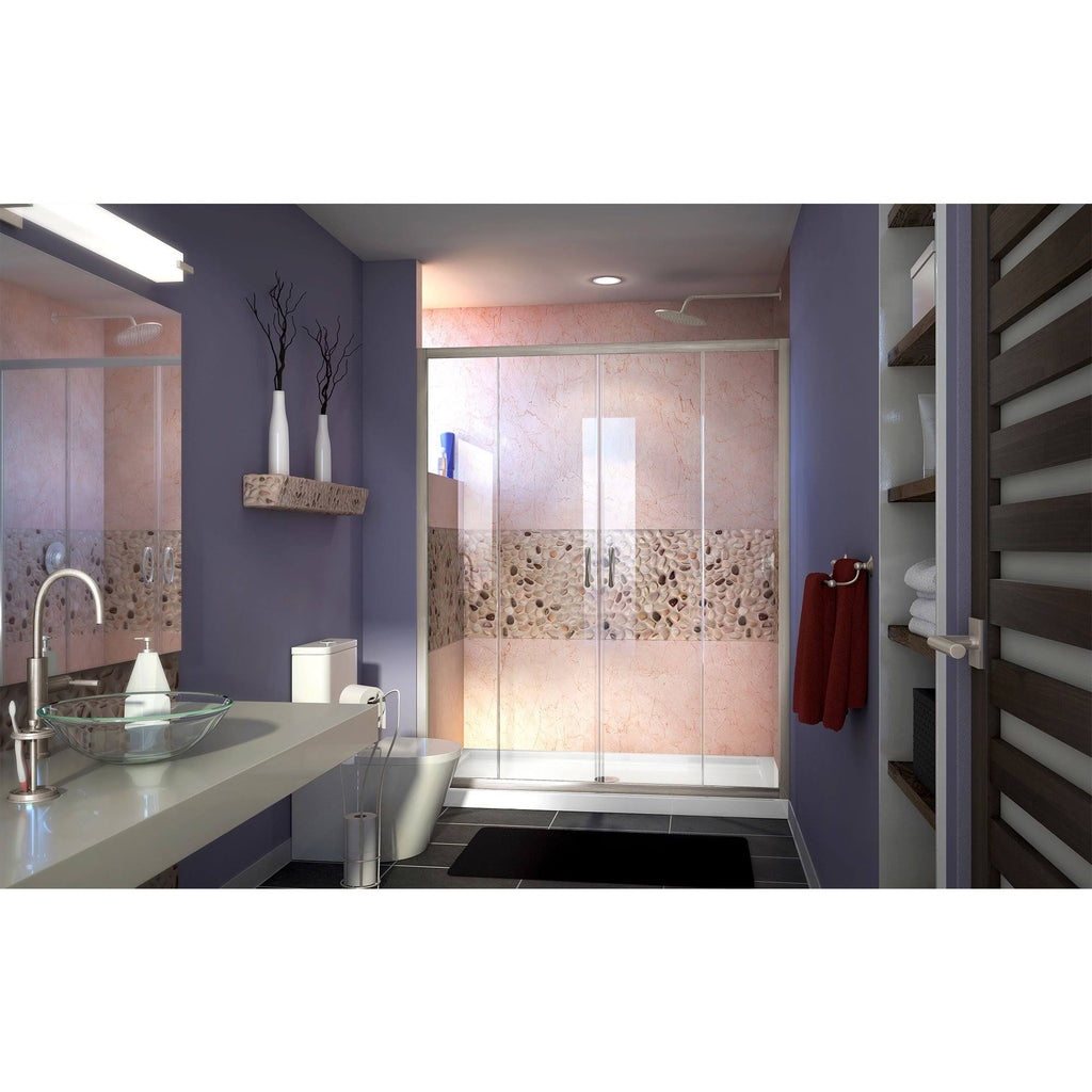 Sliding Shower Door and Shower Base Center Drain T994618