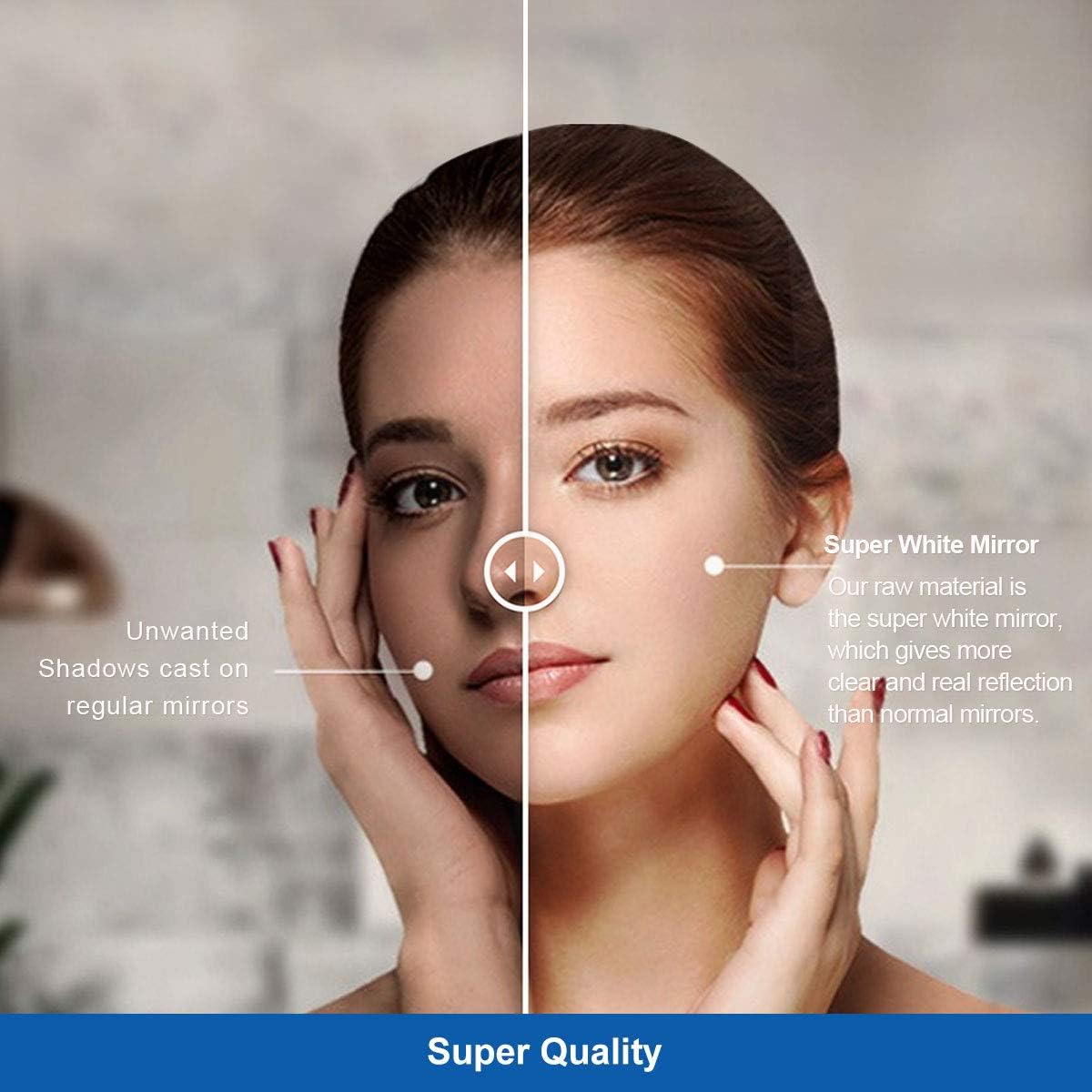 LED Bathroom Mirror with Dimmable Lights, Anti-Fog Wall Mounted Vanity Mirror P8622