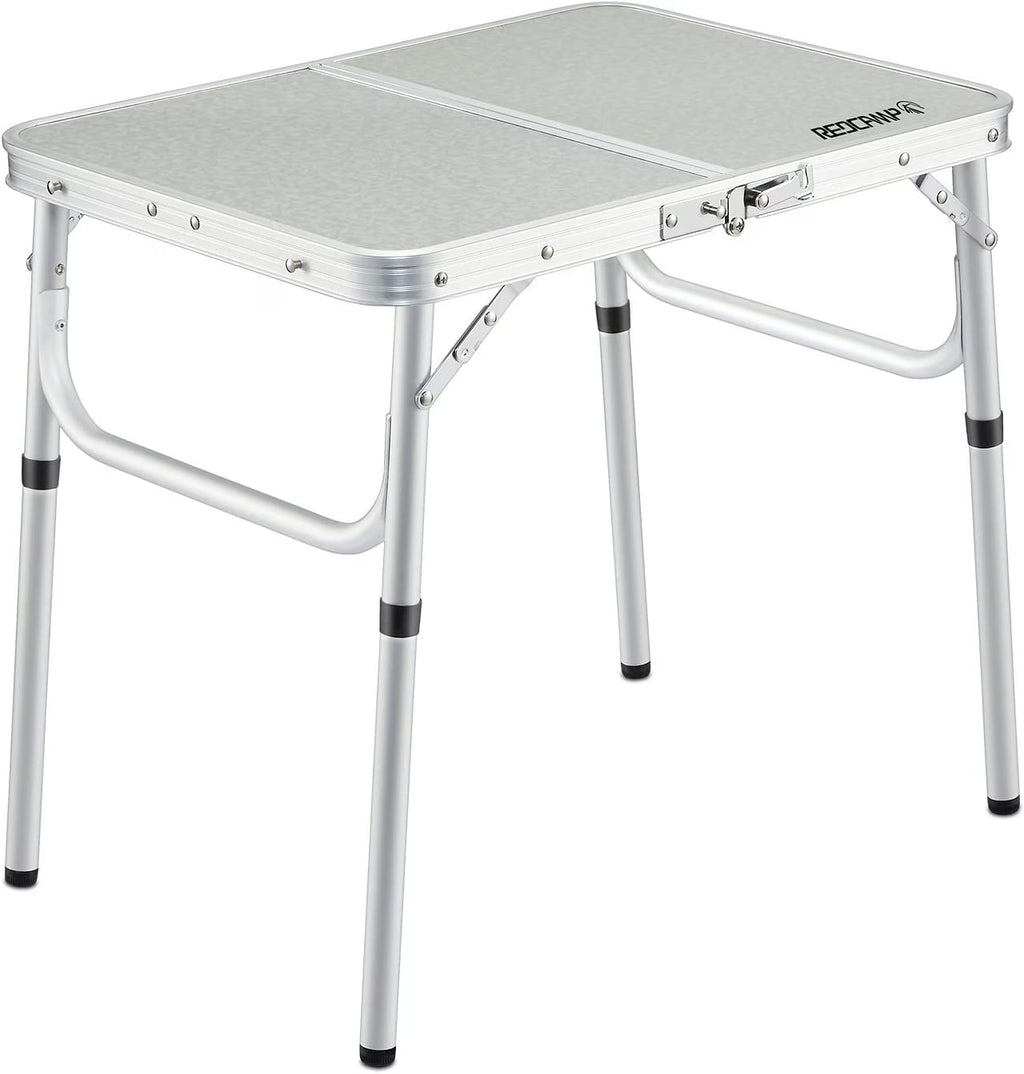 White 2 Foot Folding Aluminum Camping Table W56698