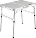 White 2 Foot Folding Aluminum Camping Table W56698