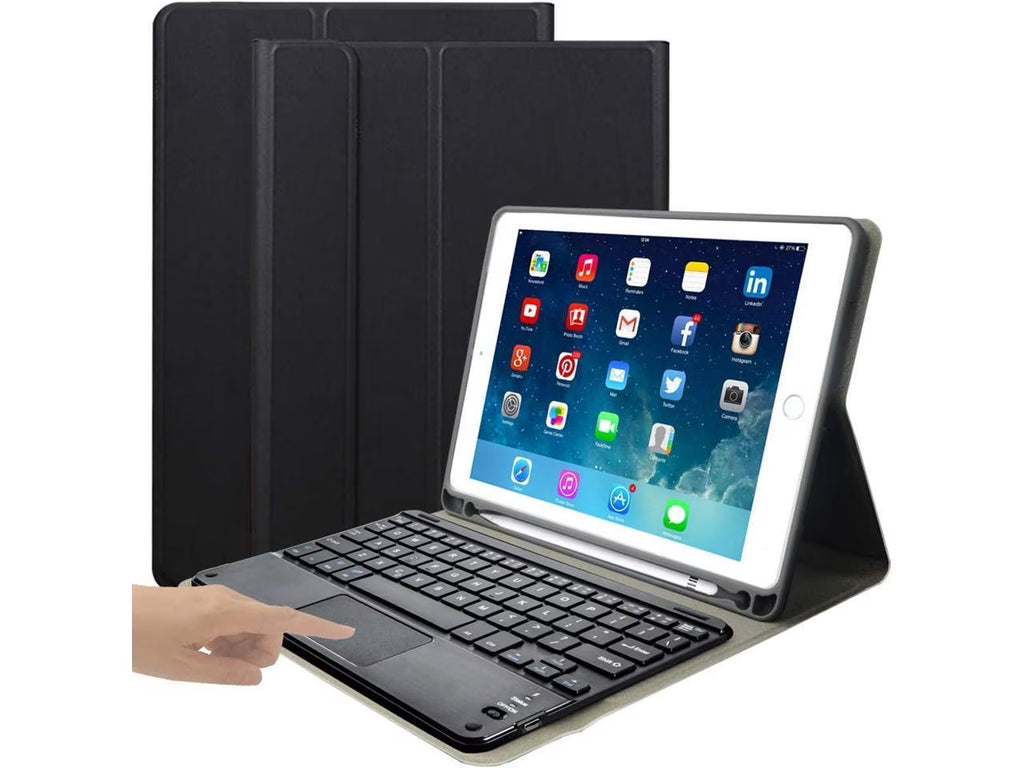 Slim Leather Folio Keyboard Case for iPad Mini 5 4 3 2 1 with Pencil Holder A28686