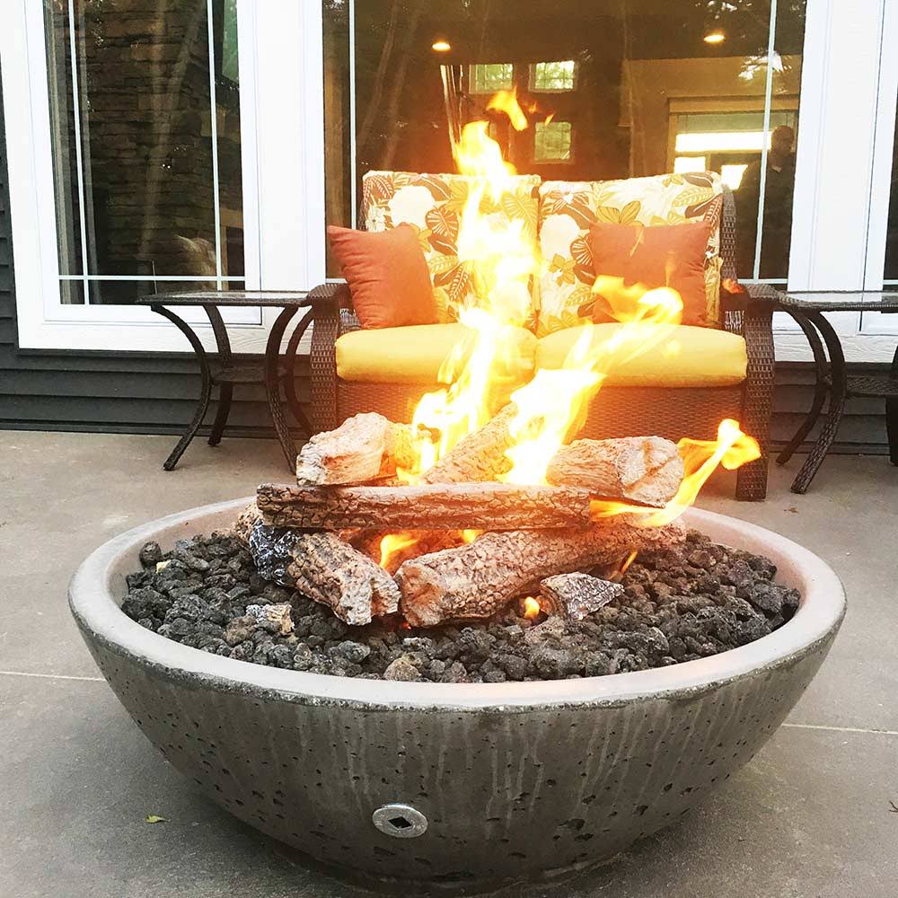 Round 24-Inch Natural Gas Fire Pit Burner Kit H365512
