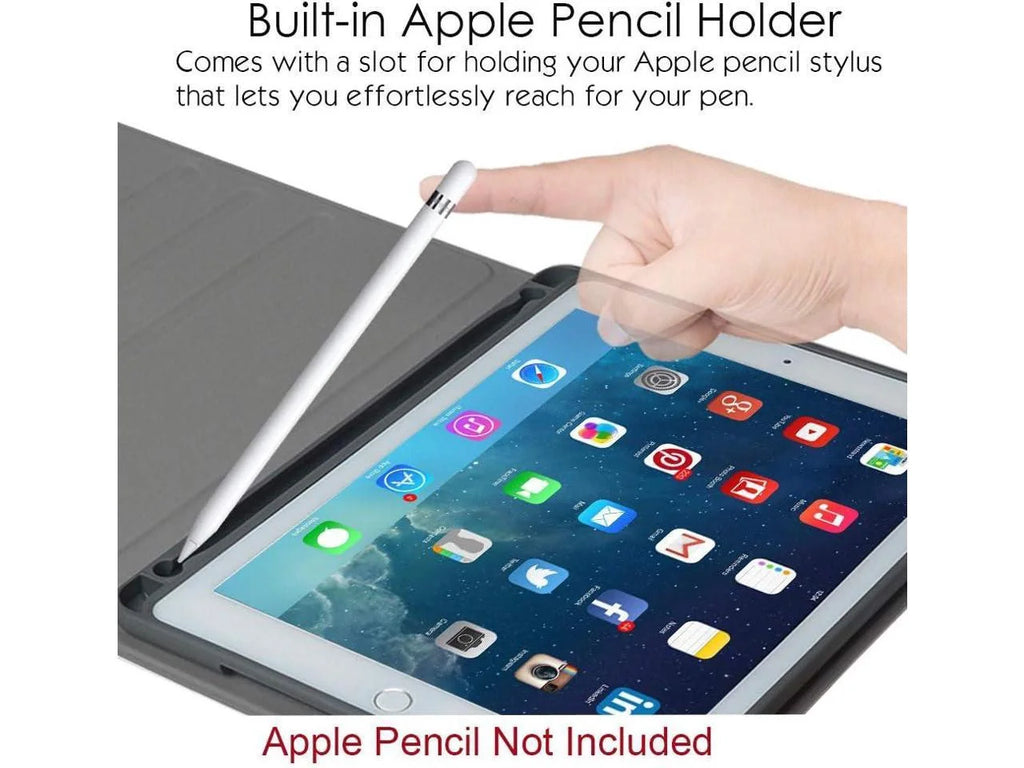Slim Leather Folio Keyboard Case for iPad Mini 5 4 3 2 1 with Pencil Holder A28686