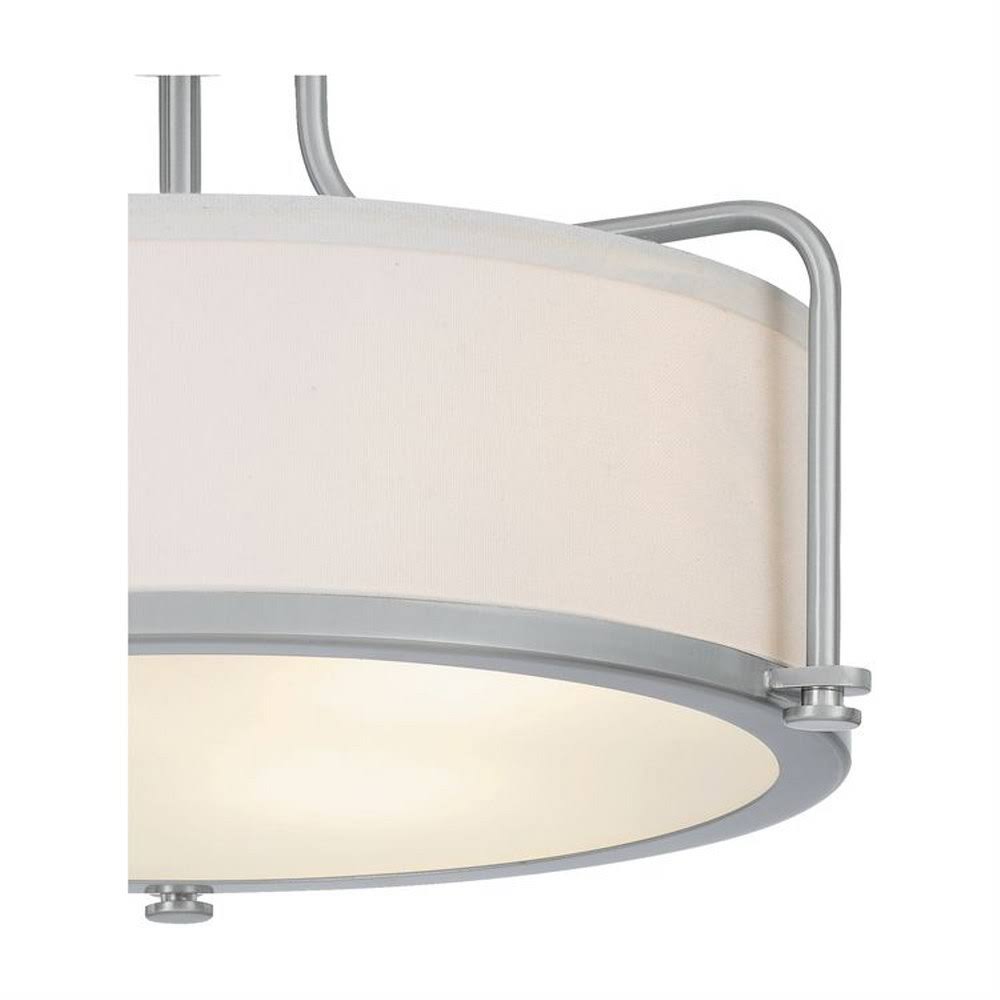 3 Light Semi-Flush Mount Brushed Nickel Finish N498