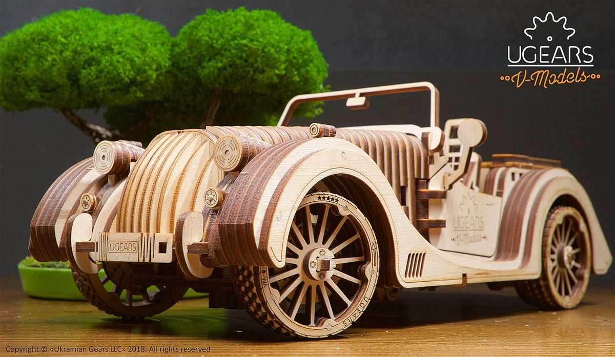 3-D Wooden Puzzle Roadster Y756