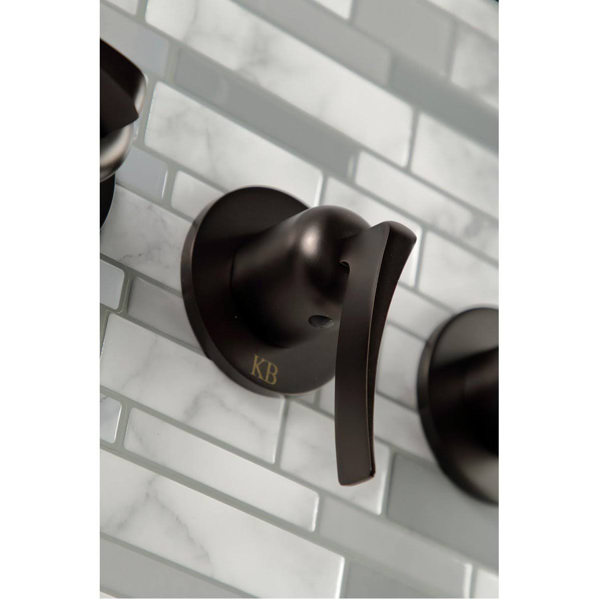 Three Handle Tub and Shower Faucet Matte Black M8047