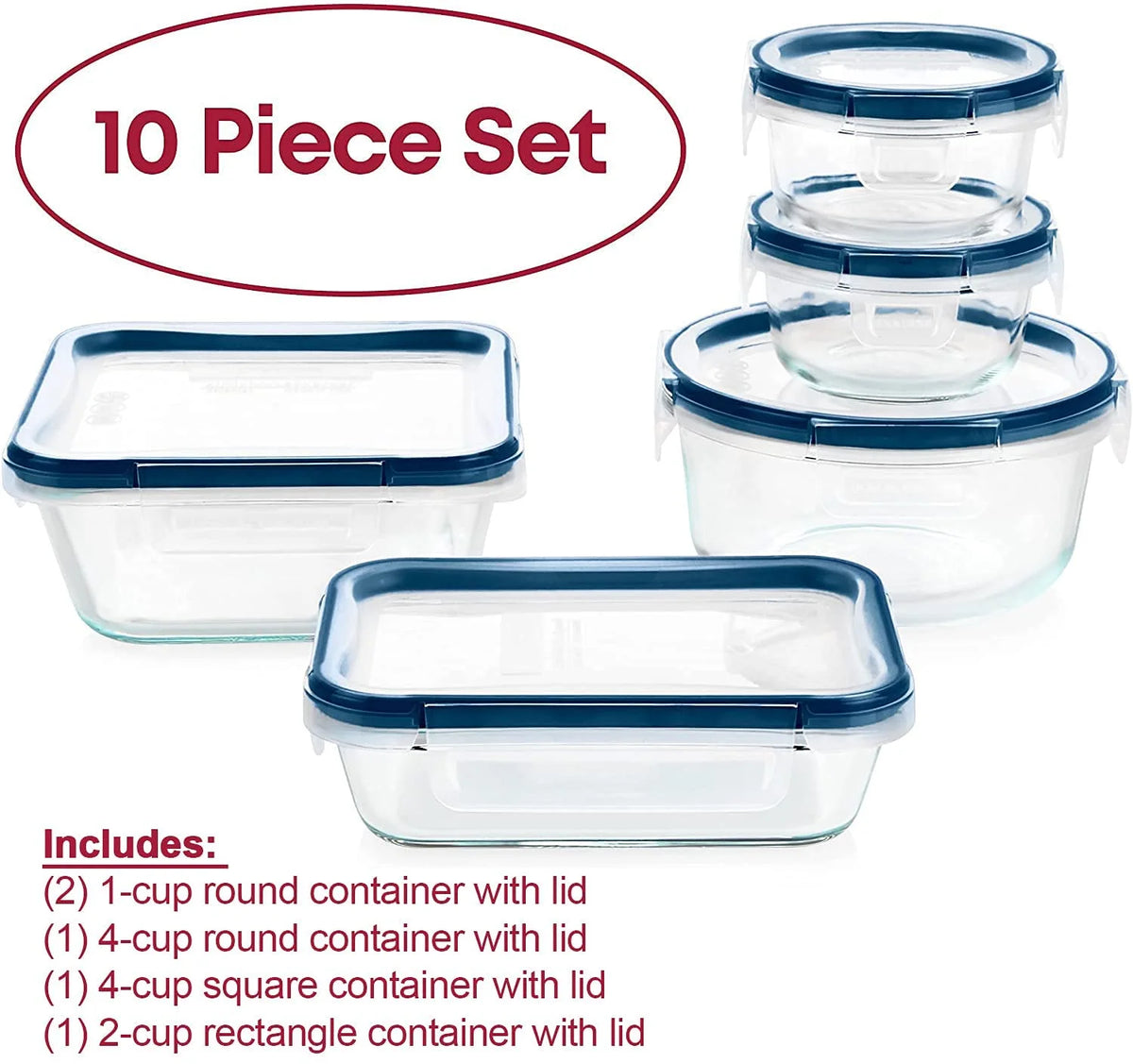 10-Piece Glass Storage Set C80336