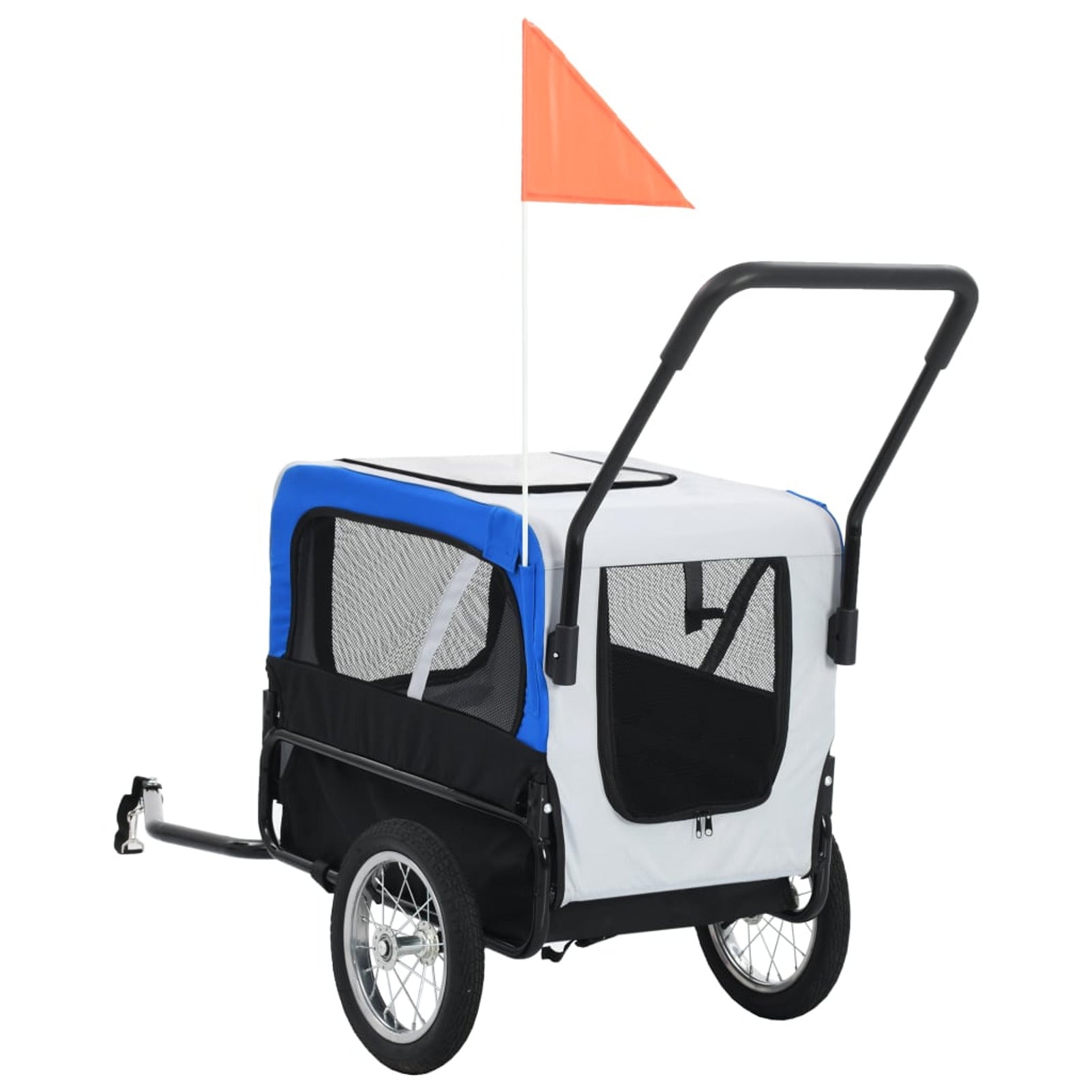 Gray and Blue Pet Bike Trailer Jogging Stroller U60511