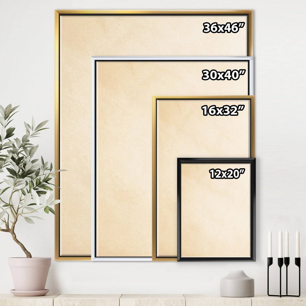 Grey Gold Framed Canvas 16 in. Wide x 32 in. High R3286