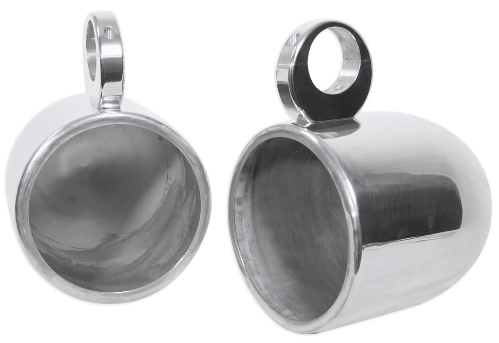 8" Chrome Swivel Wakeboard Tower Speaker Pods C12839