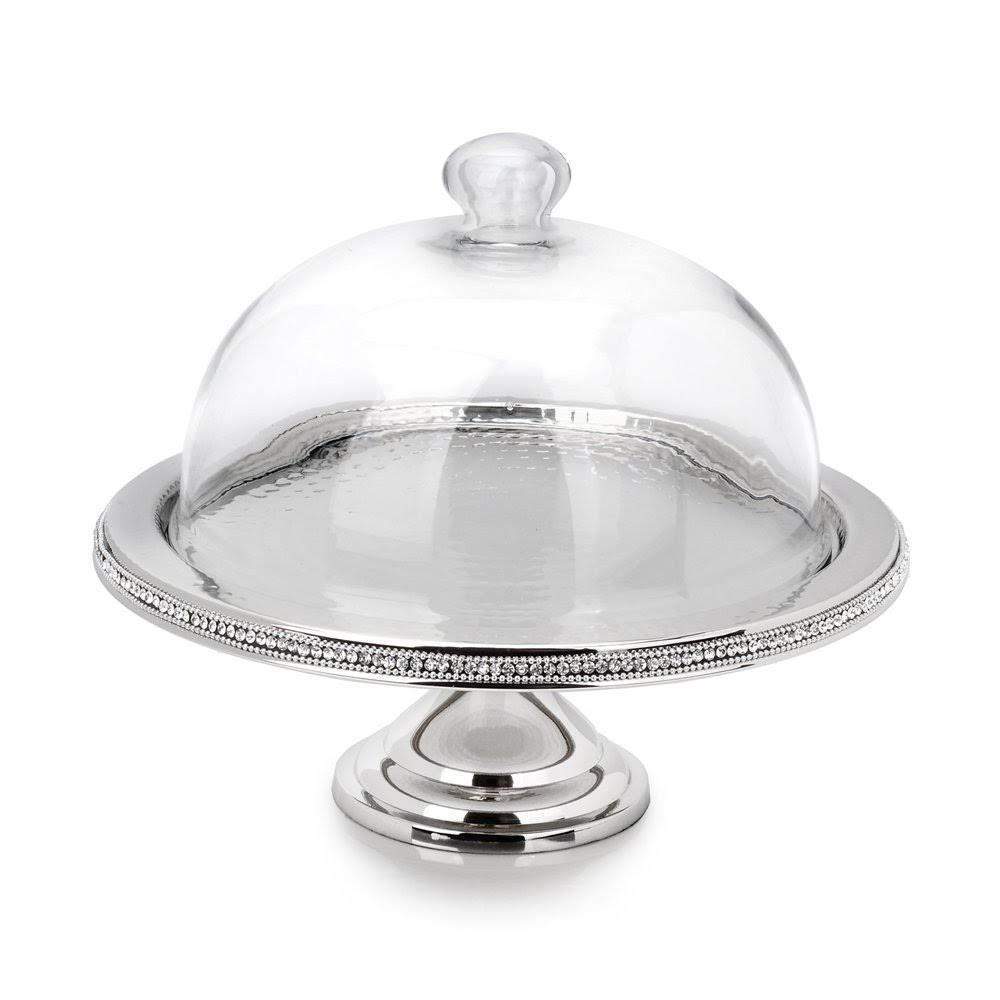 Hammared Stainless Steel Dome Cake Stand N91789