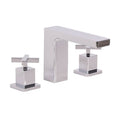 Polished Chrome Widespread Bathroom Faucet with Drain Assembly E388