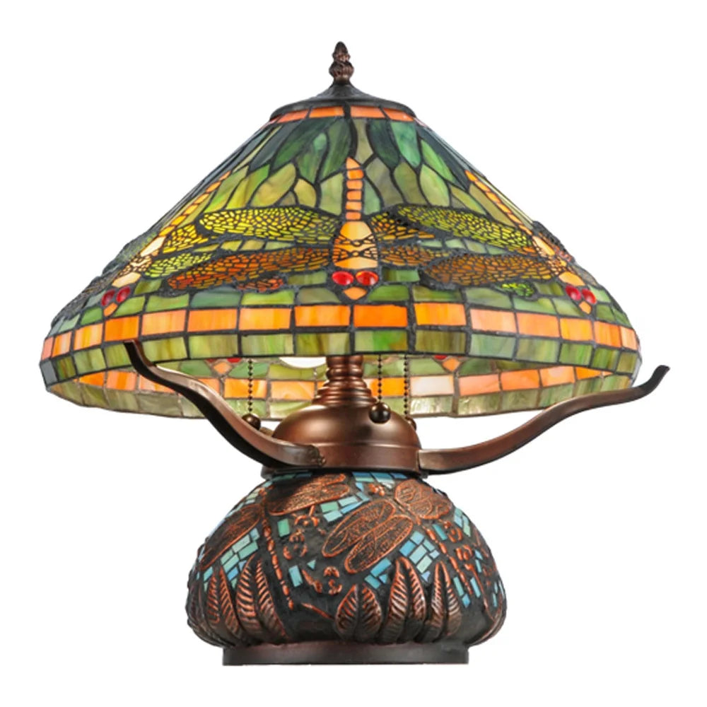 Mahogany Bronze Three Light Table Lamp M423