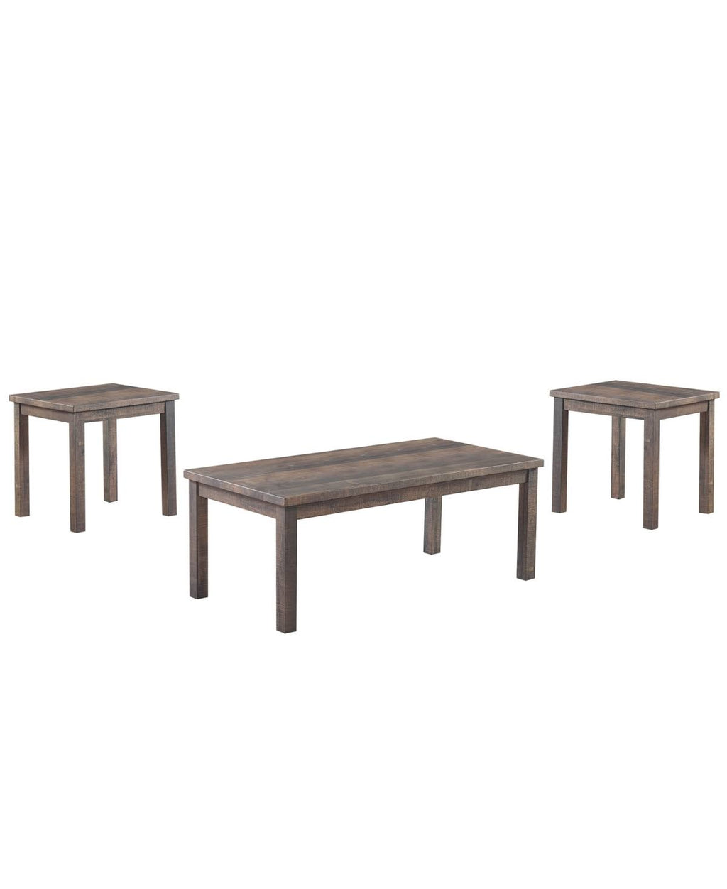 Brown Wooden Coffee Table Set, 3 Piece Q7643