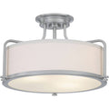 3 Light Semi-Flush Mount Brushed Nickel Finish N498
