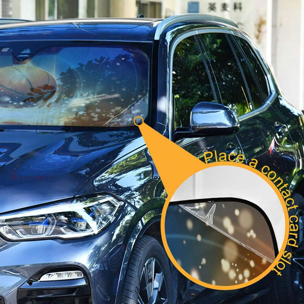 55x27.6in Foldable Windshield Sun Shade N3636