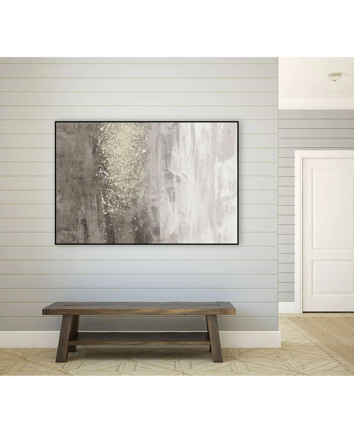 24x22 x 18x22 Framed Canvas Art Block N687
