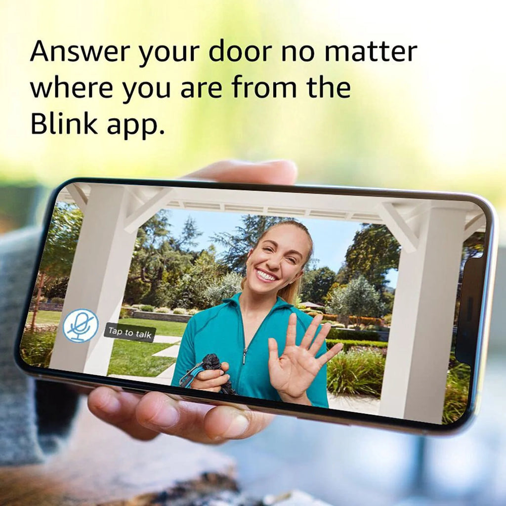 Black Video Doorbell with Two-Way Audio and HD Video H8182