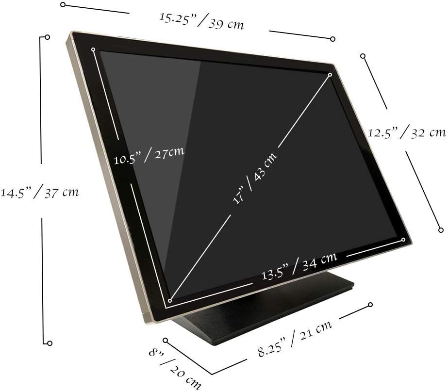 17 Inch Capacitive LED Backlit Multi-Touch HDMI Monitor, 4:3 Display 1280 x 1024 O548780