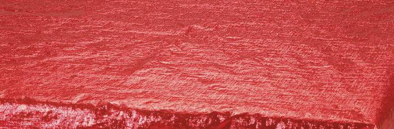 Red Metallic Plastic Table Cover - 12/Case E127
