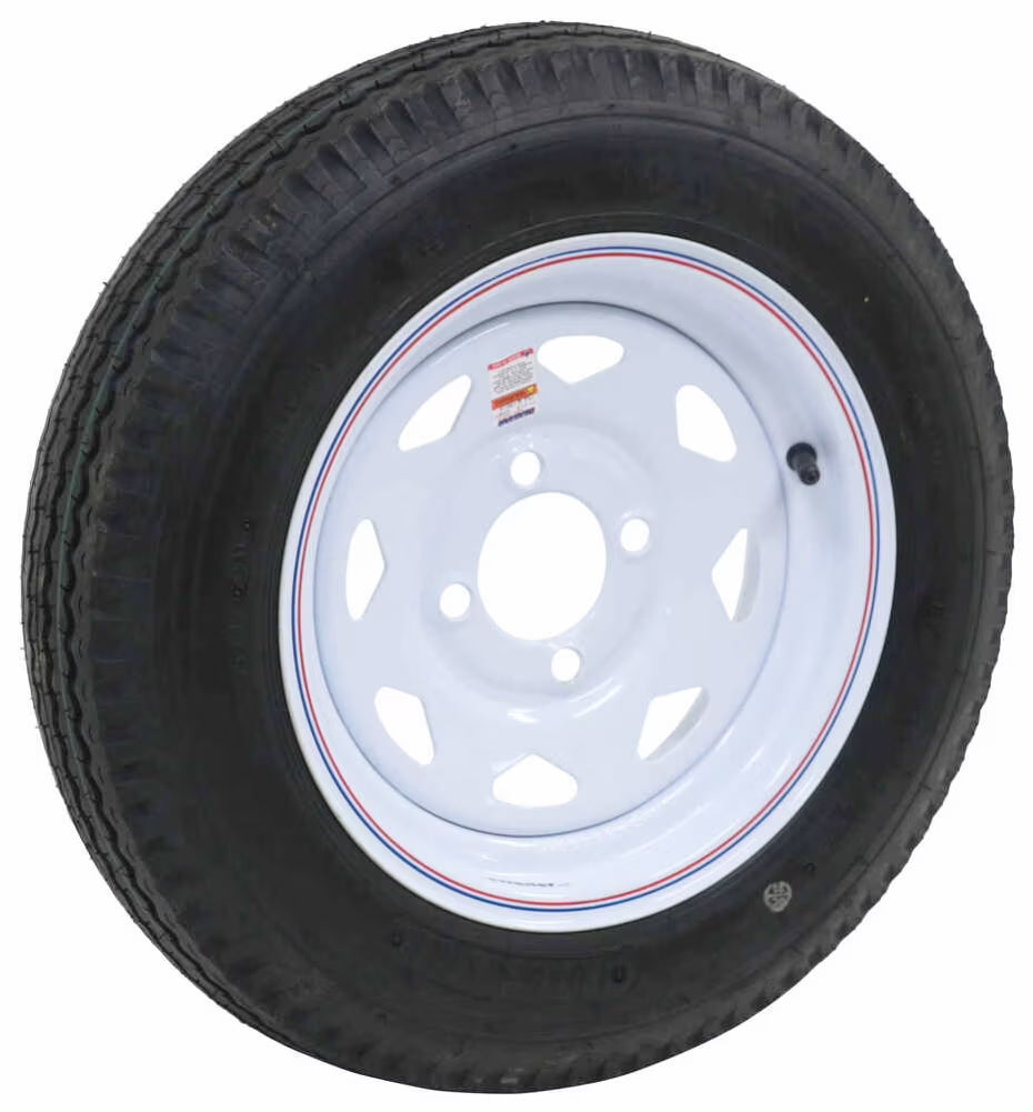 4.80-12 Tire with 4 Hole White Spoke Wheel D72435