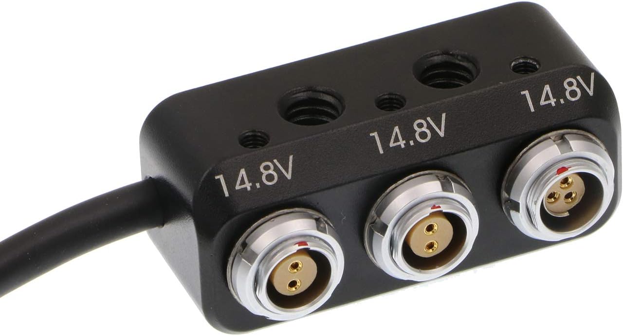 Power Cable 7 Pin to RS 3 Pin and 2×2 Pin 1 to 3 Power Splitter Box 11.8in/30cm I609