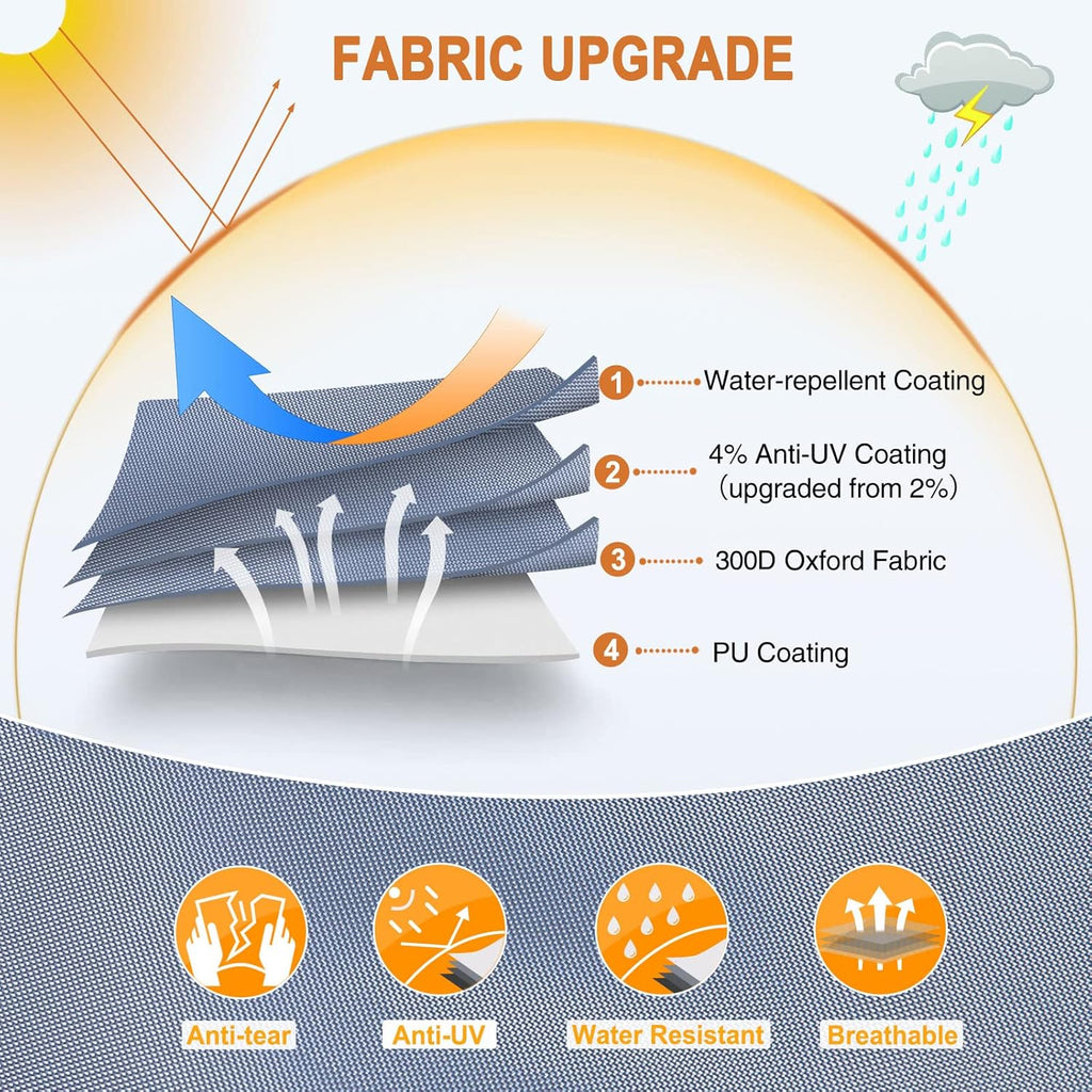 Waterproof Travel Trailer RV Cover with 4 Gutter Spout Covers N58702
