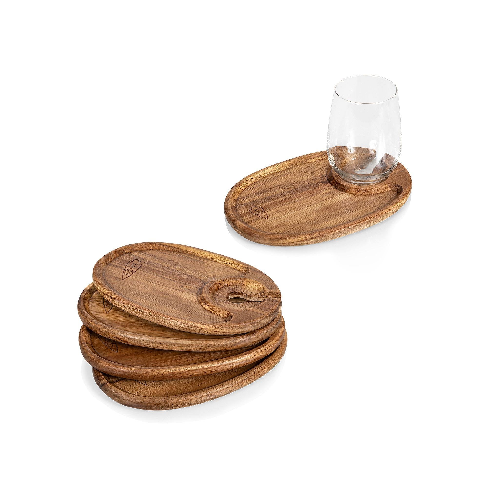 Brown Wine Appetizer Plates Set F445