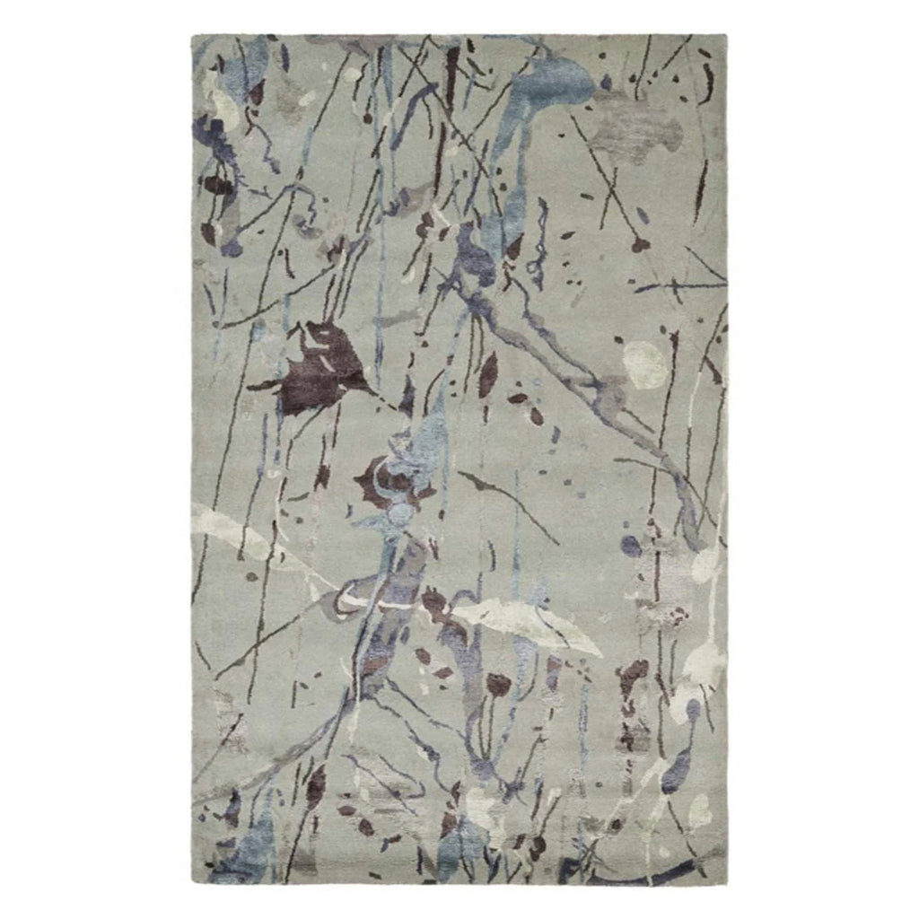 Ivory/Multi Abstract Wool Area Rug L327