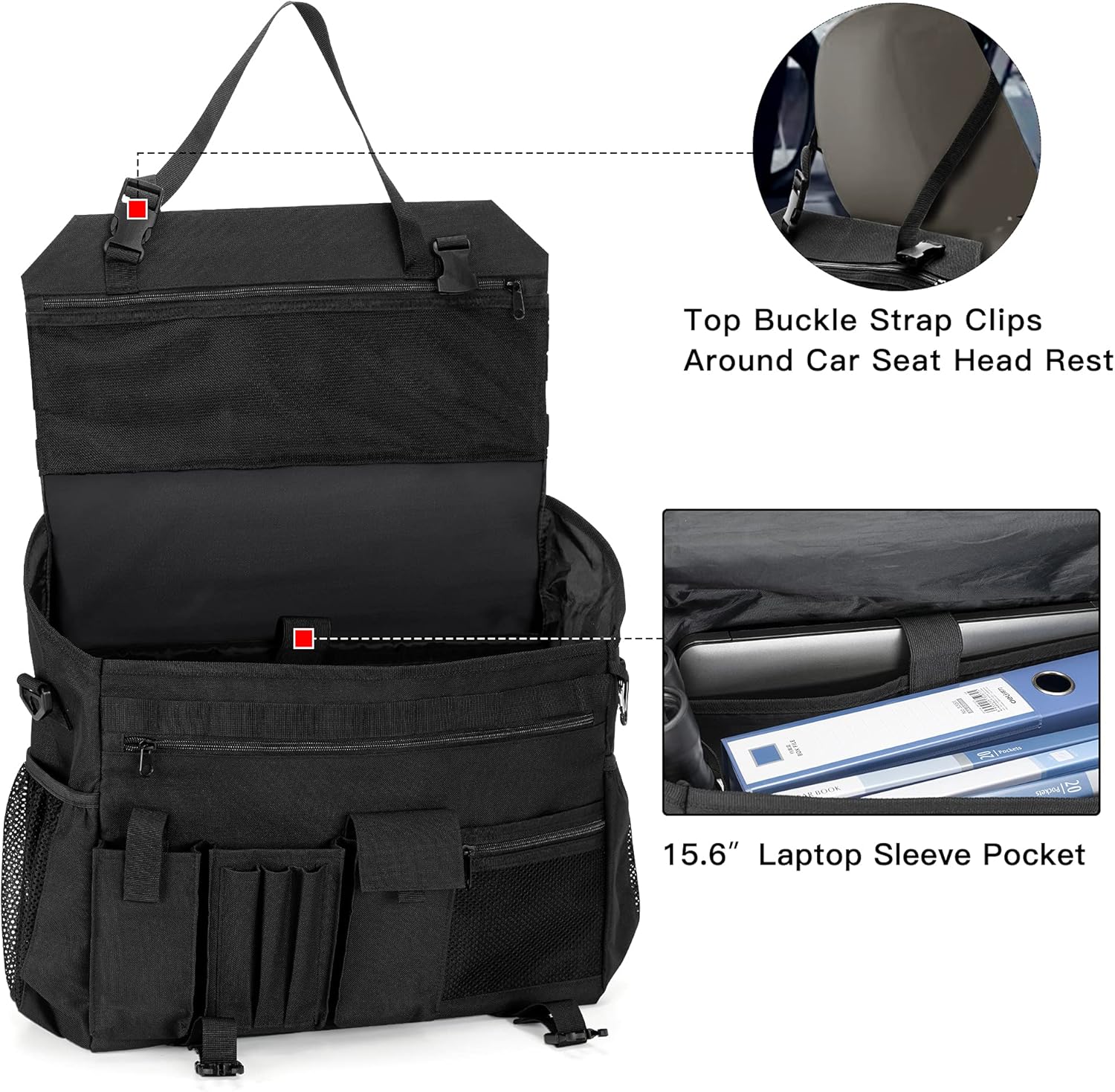 Black Patrol Bag with Molle Webbing V257697