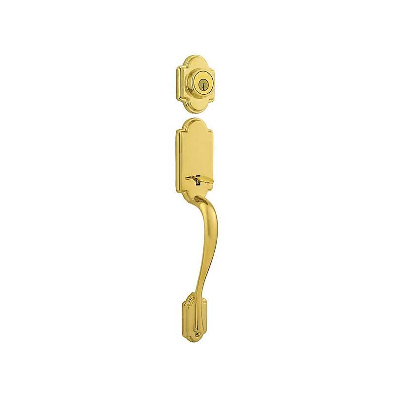 Bright Brass Dummy Exterior Handleset I595