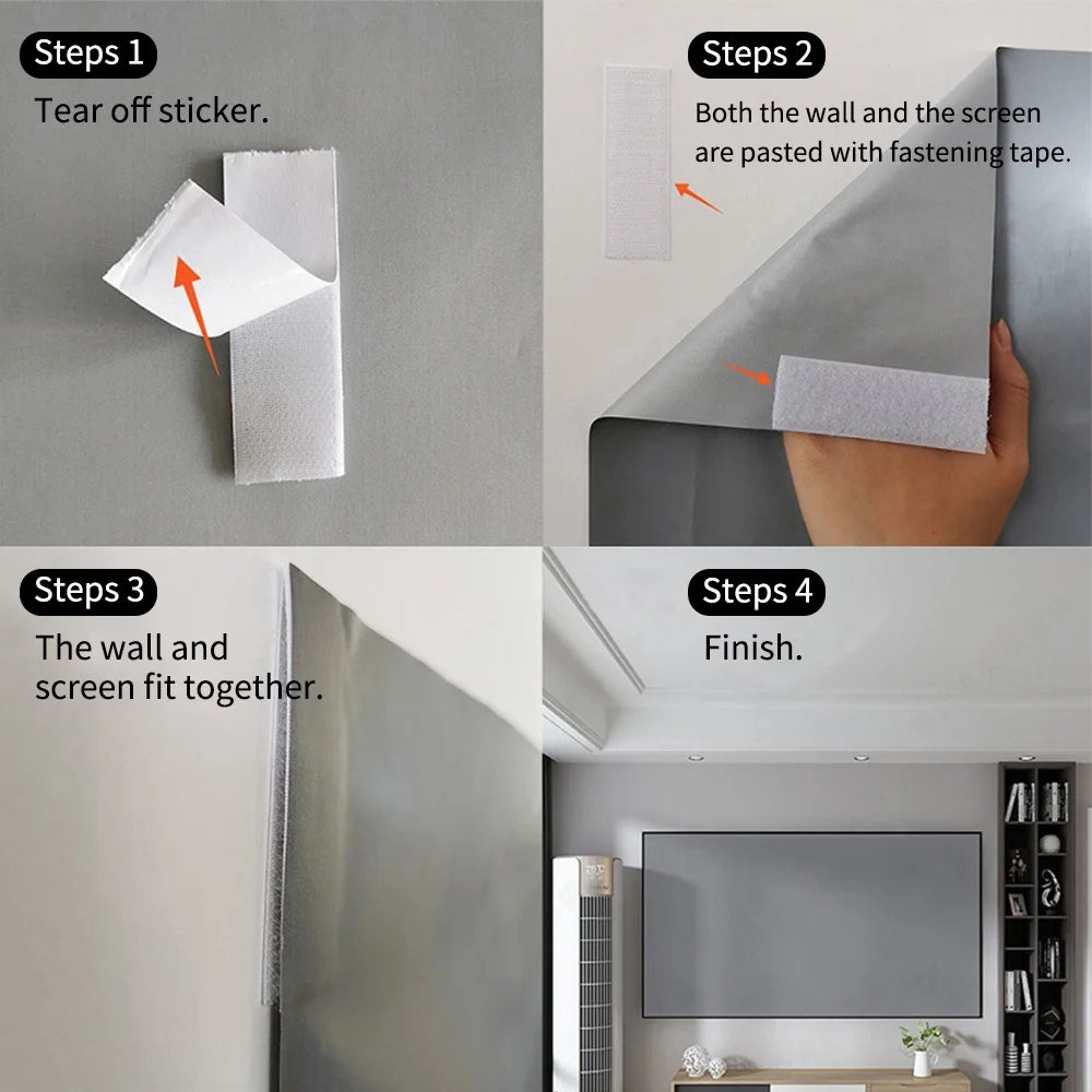 Projection Screen Movie Screen 16 9 3d 4k 1080p Indoor Theater X461