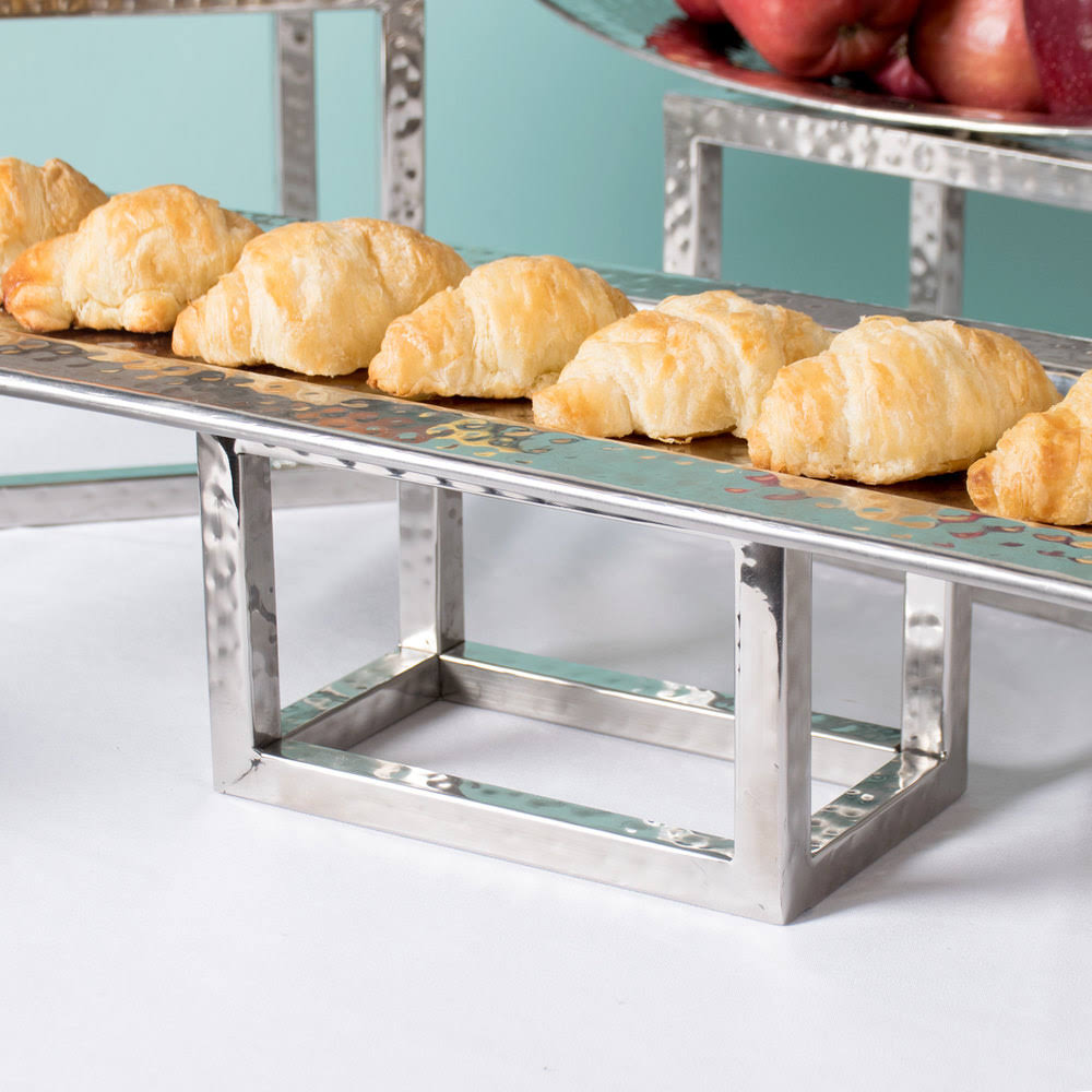 Hammered Stainless Steel Frame Riser Set Y629692