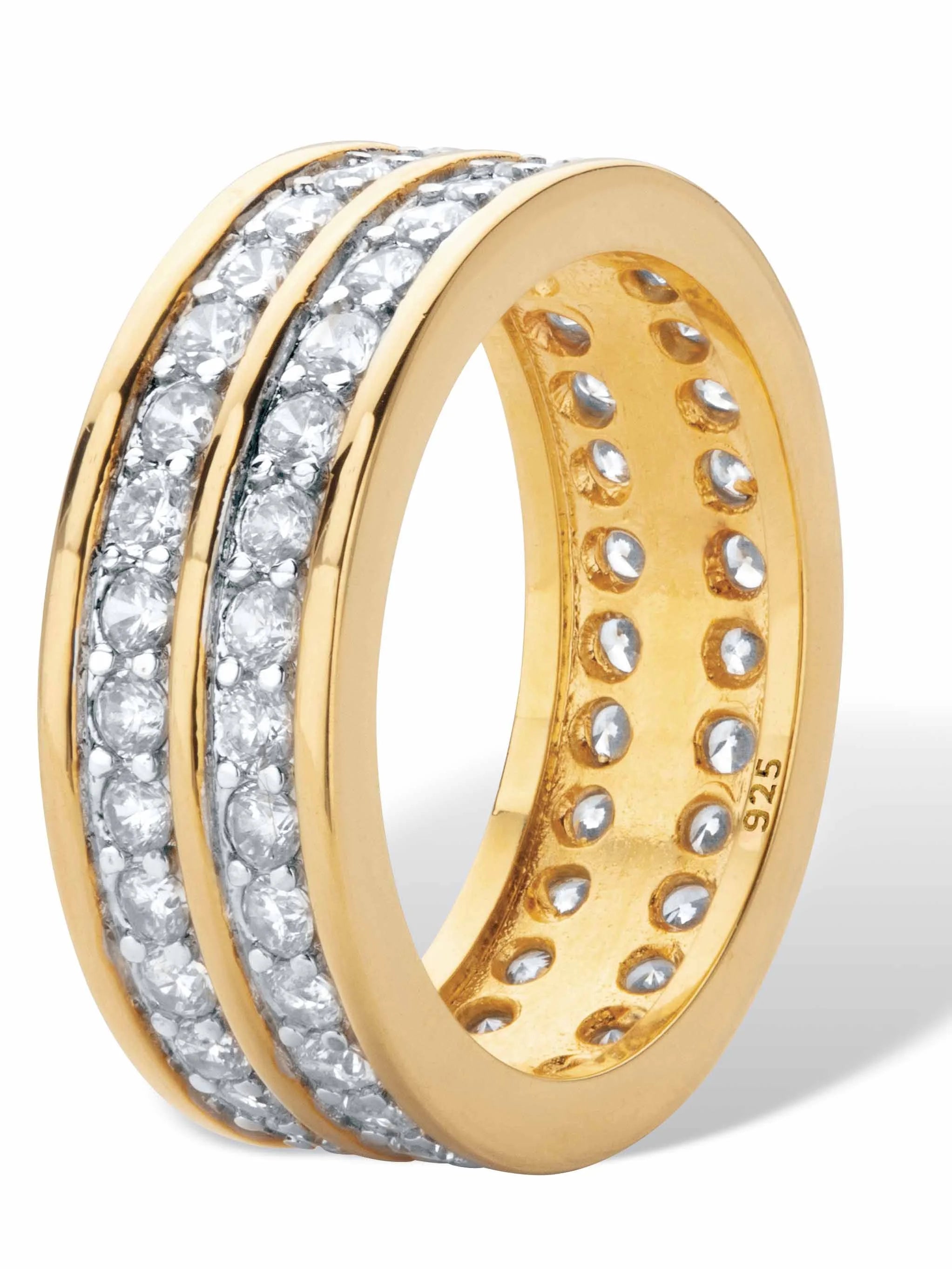 Round Cubic Zirconia Double-Row Eternity Ring 2.05 TCW Z21605