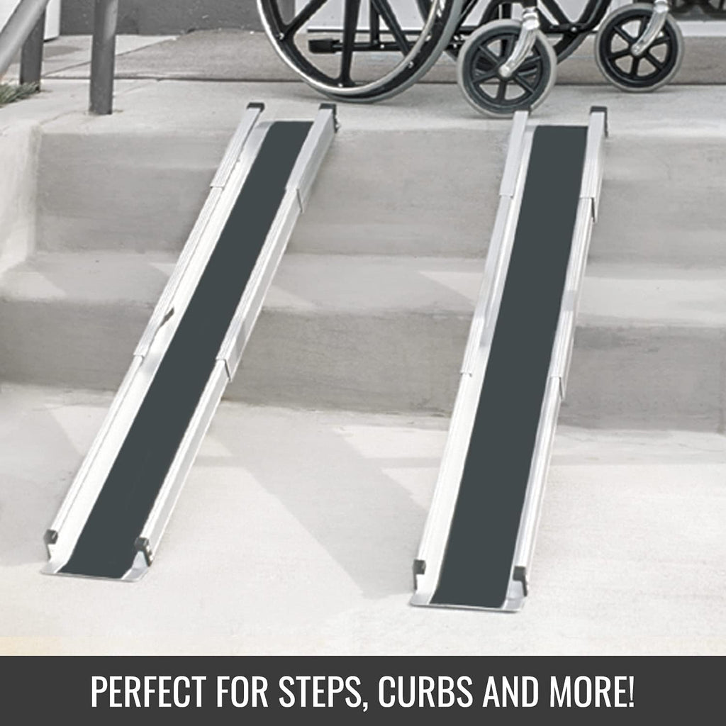 Portable Adjustable 3-5 Ft Wheelchair Ramp with Storage Bag C486