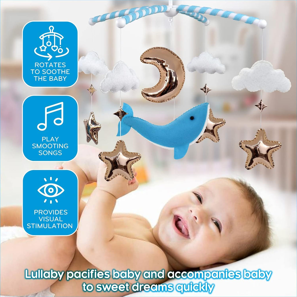 Ocean Whale Musical Crib Mobile with 15 Lullabies S86768