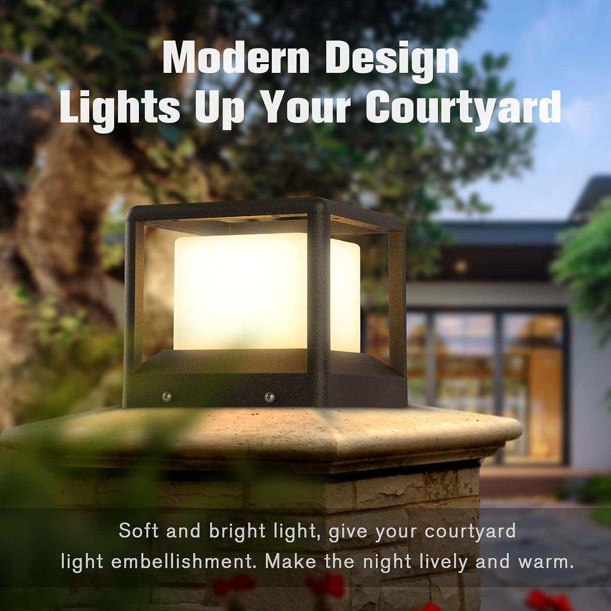 Solar Post Cap Light 3000K IP65 Waterproof V137858