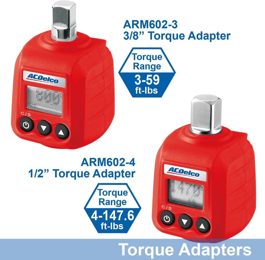 1/2" Heavy Duty Digital Torque Adapter with Buzzer and LED Flash Notification, Pack of 2 U119438