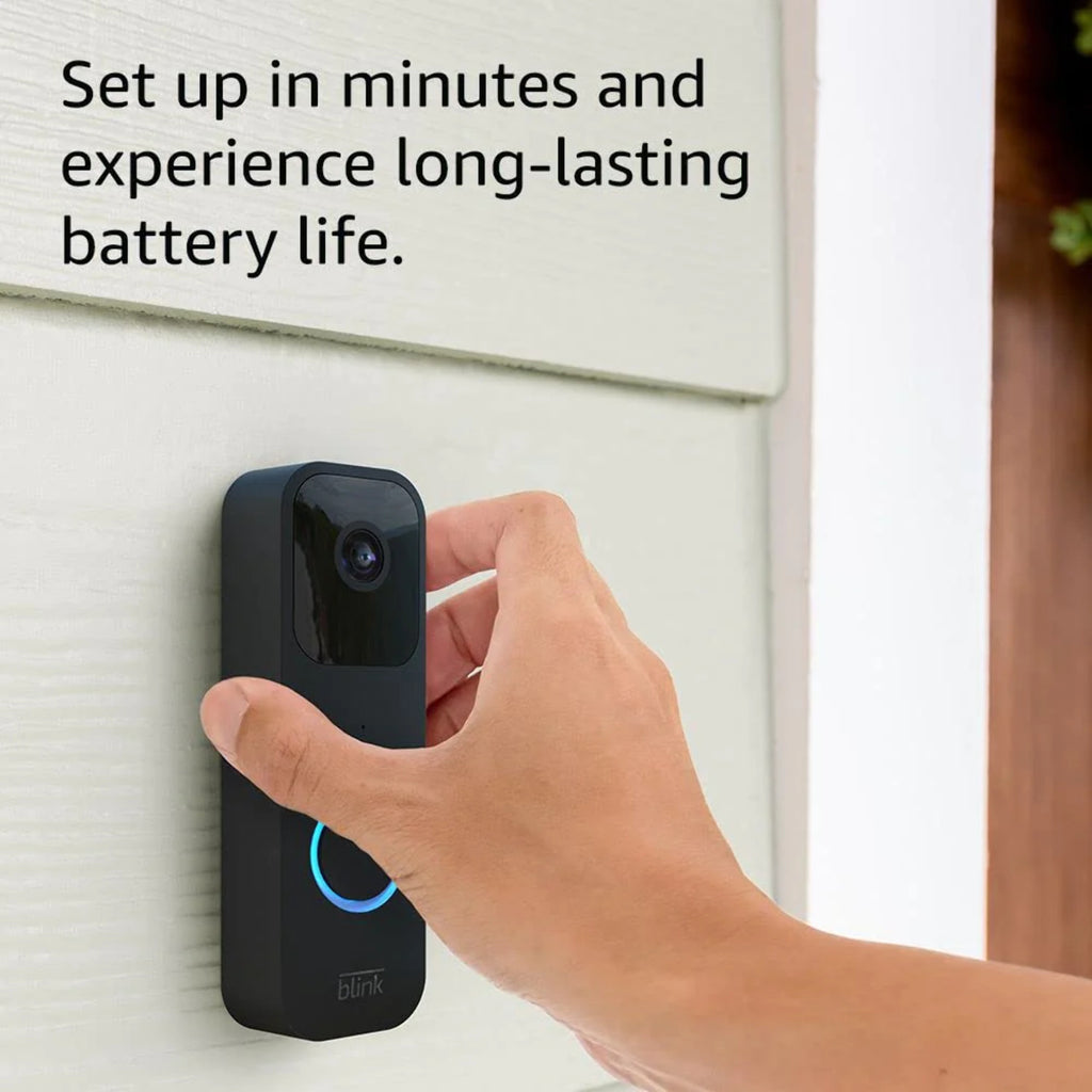 Black Video Doorbell with Two-Way Audio and HD Video H8182