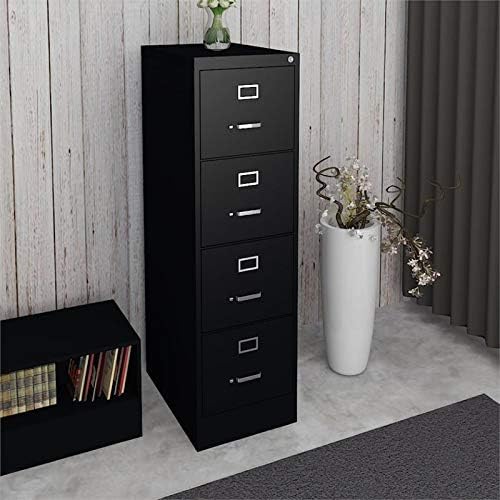 Black 4 Drawer Letter File Cabinet B5488