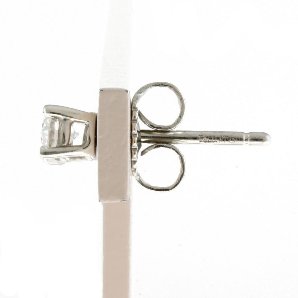 Solitaire Stud Earrings Platinum Diamond K4096